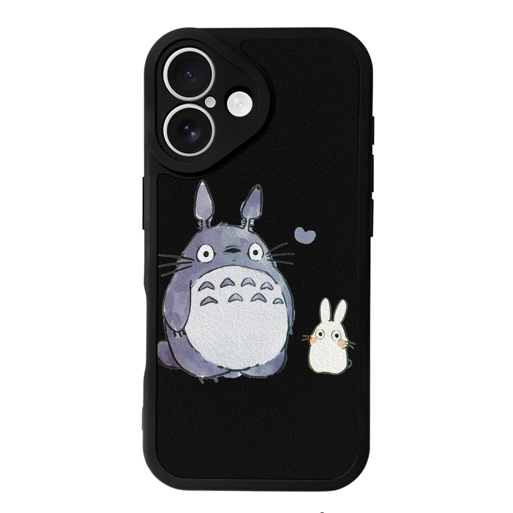 （画像用） となりのトトロ 草壁メイ 草壁サツキ My Neighbor Totoro Satsuki Kusakabe Mei Kusakabe 【iPhone 16シリーズ対応】シリコンスマホケース（レザー調） 材質：シリコン